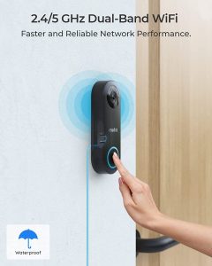 Reolink PoE Video Doorbell Camera with Chime, 5MP Super HD Wired Smart Video Doorbell with Camera, 180° Diagonal View, Human Detection, Two-Way Audio, Remote Access, Waterproof, Video Doorbell PoE